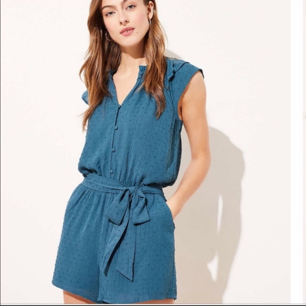 NWT Loft Teal Romper XS